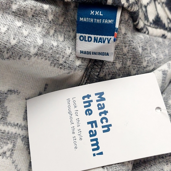 Old Navy Grey Fairisle Pajama Pant XXL Men's Loungewear Sleep Pants Unisex - Picture 6 of 7